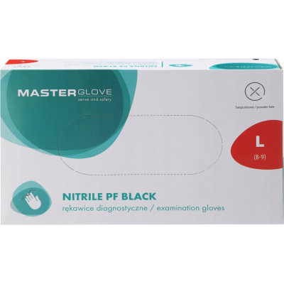Rękawiczki jednorazowe nitrylowe Black L 100 szt,