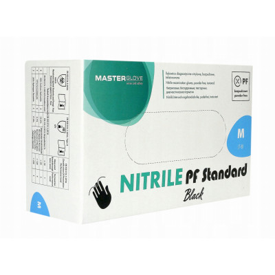 Rękawiczki jednorazowe nitrylowe Black M 100 szt,