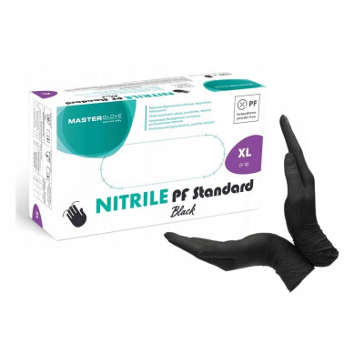 Rękawiczki jednorazowe nitrylowe Black XL 100 szt,