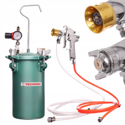 Agregat Malarski 4,5L Pistolet Lakierniczy 2 dysze