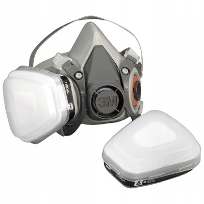 PÓŁMASKA LAKIERNICZA 3M 6000 Z FILTRAMI ROZMIAR M