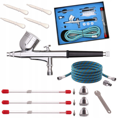 Aerograf Zestaw 4 dysze 02 03 03 05 - 13 elementów