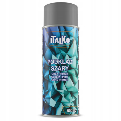 ITALKO SPRAY AKRYLOWY PODKŁAD SZARY 500ML