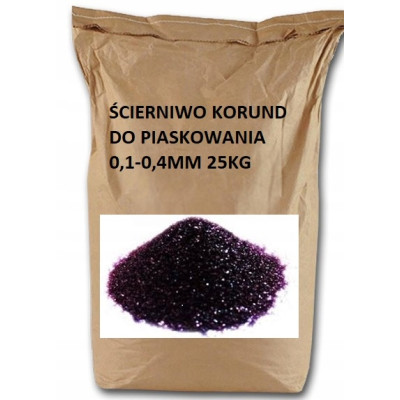 Korund do piaskowania 25kg 0,1-0,4mm