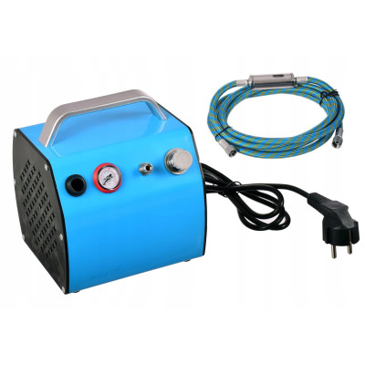 Kompresor do aerografu z reduktorem, manometrem + wężyk - AS177AK