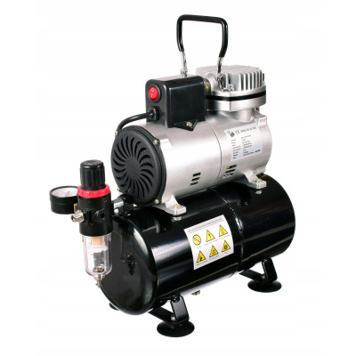 Kompresor do aerografu LS-186S z wentylatorem Butla 3L 23 l/m