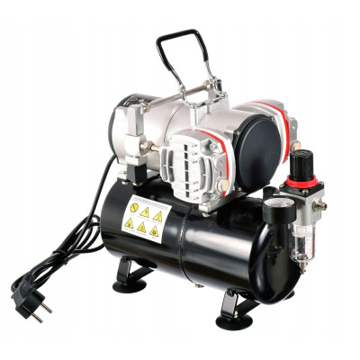 Dwutłokowy kompresor do aerografu Technic AS-28A z butlą 3 l 230 V