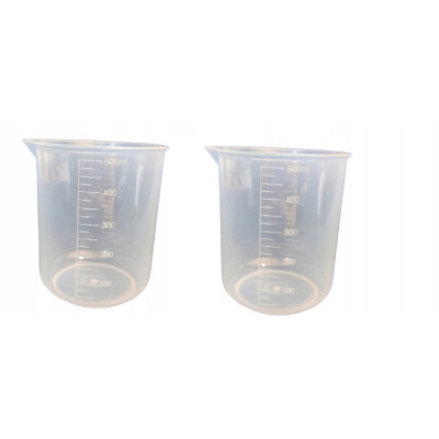 Kubek plastikowy z miarką 500ml komplet 2 szt