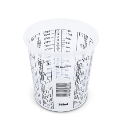 Kubek do mieszania lakieru z podziałką 385ml komplet 10 sztuk