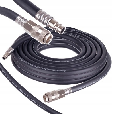 Wąż Pneumatyczny 5m 20bar GUMOWY Elastyczny 8x14mm do Kompresora Przewód