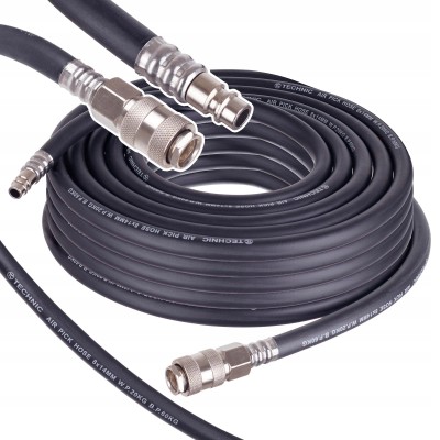 Wąż Pneumatyczny 15m 20bar GUMOWY Elastyczny 8x14mm do Kompresora Przewód