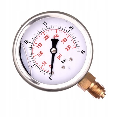Manometr PG120025 0- 25bar glicer.63mm 1/4"dolny gwint