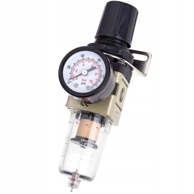 Reduktor powietrza z filtrem 1/4” do kompresora, regulator ciśnienia