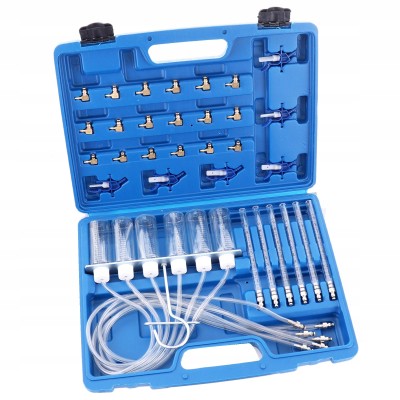 Przelewowy Tester Ciśnienia Wtrysków Wtryskiwaczy COMMON RAIL 24 Adaptery