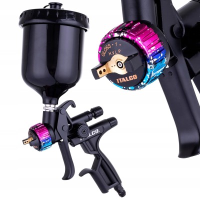 Pistolet lakierniczy ITALCO GLOSS M1 HVLP dysza 1.6mm Zbiornik 600ml PRO