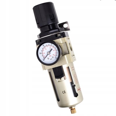 Filtr powietrza 3/4” odwadniacz, reduktor ciśnienia 40µm do kompresora