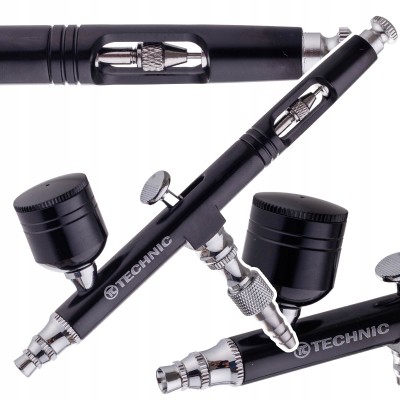 Aerograf Modelarski z Dyszą 0,3mm DOUBLE ACTION Do Malowania AB-140 BLACK