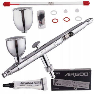 Aerograf Modelarski AIRGOO PRIME Malowania Dysza 0,3mm 0,5mm Dwa Zbiorniki