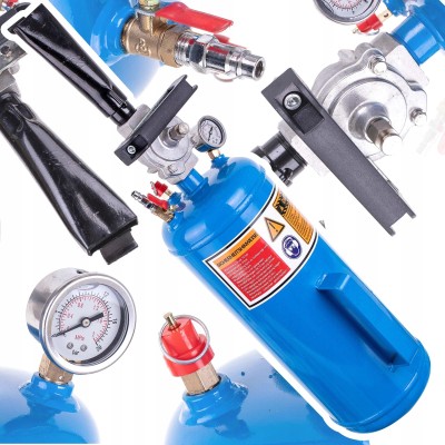 Inflator 8L do Uderzeniowego Pompowania Kół Opon Zawór Przycisk Spustowy