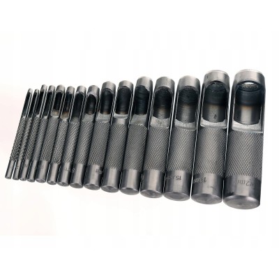 Wybijaki Wycinaki Otworów Przebijaki 15szt. 2-22mm Stal Węglowa
