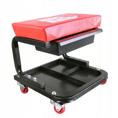 Taboret Warsztatowy Krzesełko Warsztatowe Szuflada Koła łożyskowane Big Red