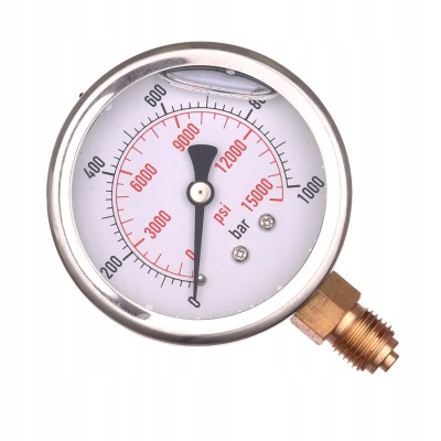 Manometr glicerynowy Technic 0-1000 bar dolny 1/4"