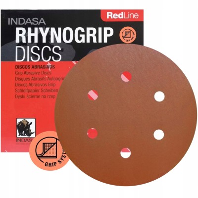 DYSKI INDASA RED NA RZEP 6 OTWORÓW P1200 - 5 SZT.